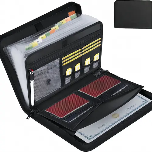 Fireproof and waterproof organ folder A4 pocket Fireproof expansion folder Test paper folder Data paper certificate storage package Portable important Files Organizer Fireproof Document Organizer Documents Organizer