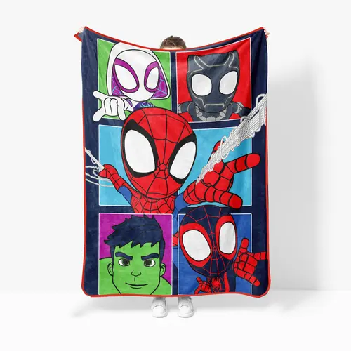 Disney Sunny Side Up Marvel Spidey & His Amazing Friends Throw Blanket, Soft Kids' Throw Blankets for Bedding