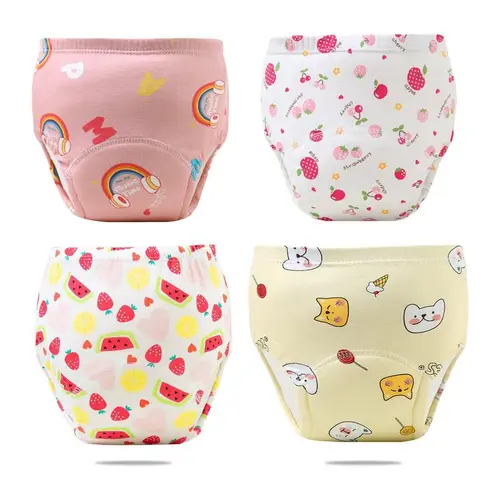 Training Pants for Girls Boys,Toddler Potty Training Underwear,Leakproof Reusable Kid Confident Panties,Children's Potty Underwear 100% Cotton for 2T-6T