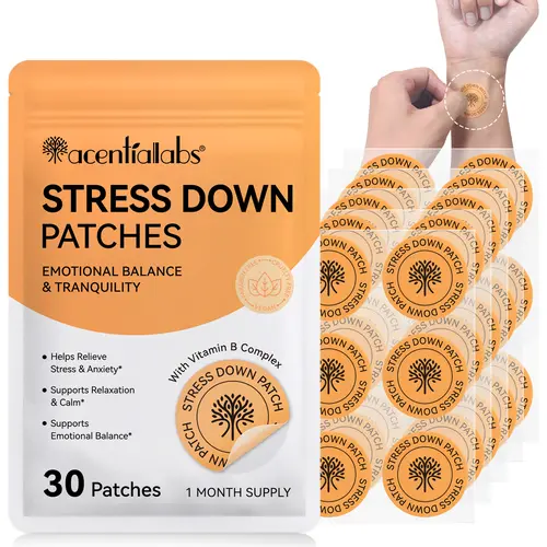 Aceternalabs Stress Relief Patches 30pcs, Easy to Use Daily Skin Care, Comfortable and Effective for Relaxation, Perfect for Home and Office