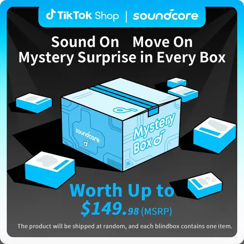 soundcore Limited Bluetooth Audio Blind Box Set - 1 Speaker, 1 Earbuds, Random Model & Color, Mystery Bundle with LED Light, Unboxing Ready #tiktokshopsummersale, Beatsynced Light,back to school,back to school haul