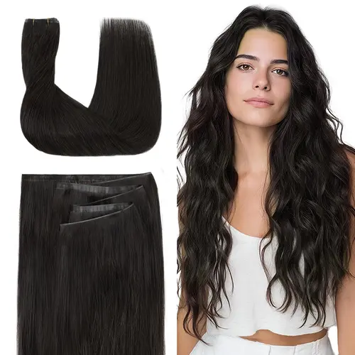 GOO GOO Tape In Weft Extensions,Genius PU Long Weft premium tape wefts,14-24 Inch Real Human Hair Remy Human Hair for Natural Look & Volume summer hairstyles #tiktokshopbacktoschool #sohochic