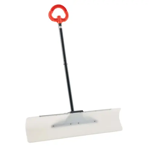 【toolupgrade】VEVOR 36-in Metal-Edged Snow Pusher Shovel, HDPE Plastic Reversible Blade, Anti-Slip Ergonomic Grip, Segmented Handle, Portable Snow Removal Tool for Driveway, Boosts Efficiency, Easy to Store