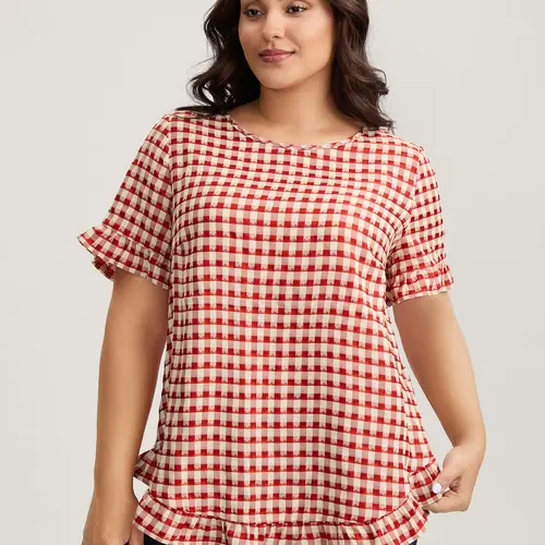 BLOOMCHIC Plus Size Boho Blouse for Women [M-6X] - Printed Blouse with Button Back Detail,Lightweight Casual Chic Shirt, Flattering Fit for Everyday & Vacation Wear,Summerfinds,back to school,back to school shopping