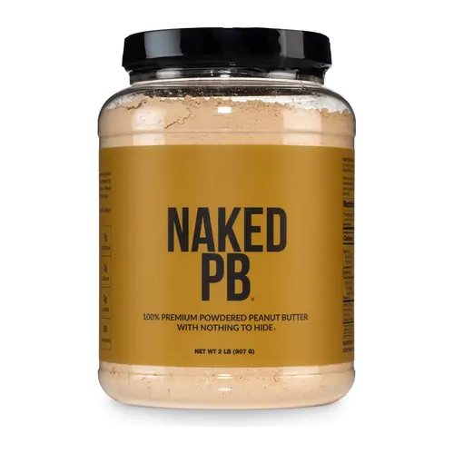 Naked PB - 2LB Premium Powdered Peanut Butter - High Protein Low Calorie Non-GMO US Grown No Additives - Only 1 Ingredient