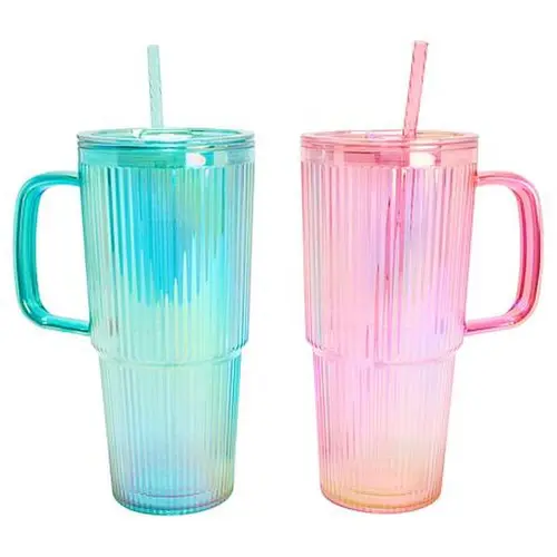 Improvements 2-pack 40 oz. Sculpted Plastic Tumblers with Straws
