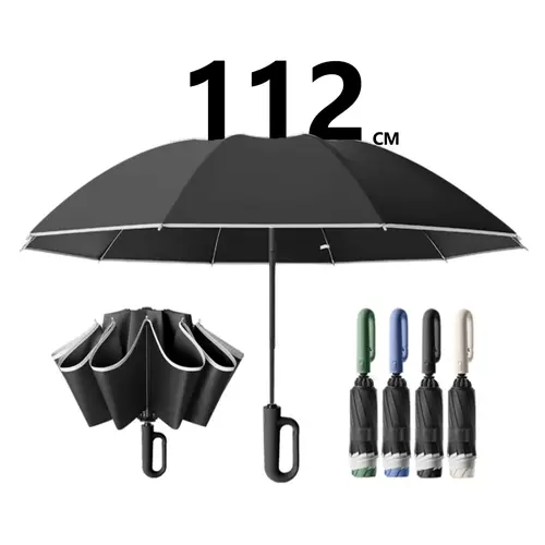 Automatic Reverse Folding Umbrella, Large Portable Car Umbrella, Leak-Proof Night Reflective Strip, Rain & Sun Protection, Outdoor Umbrella