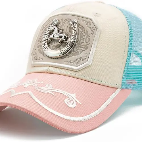 Vintage Brown Casual Dad Style Cap - Unique & Classic Western Cowboy Aesthetic, Embroidered Brim, Longhorn Patch, Adjustable Mesh Snapback, Mens Hats, Hats for Women, Casual Hat, Accessories For Women