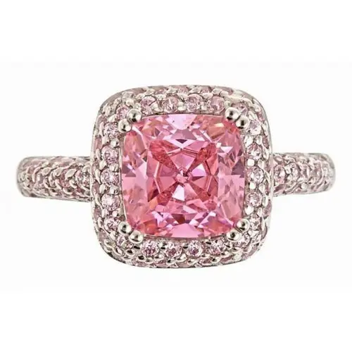 Sterling Silver Pink CZ Legacy Ring