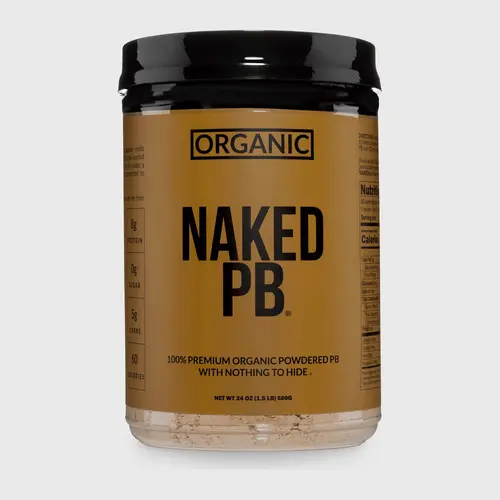 Naked Organic Naked PB - 100% Premium Organic Powdered Peanut Butter - 1.5LB - High Protein, Low Calorie, US Grown, Non-GMO, Vegan, Gluten-Free - Only 1 Ingredient