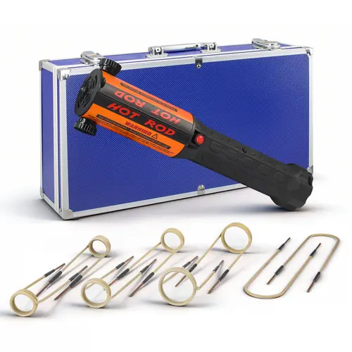 SOLARY H7 1200W 110V Induction Heater Kit with 8, 10 or 12 Coils, Cooling Fan and Blue Aluminum Case for Rusted Bolts