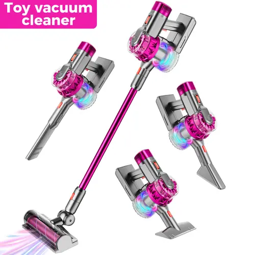 Kids Working Vacuum with Suction - Cleaning Playset, 4 Cleaning Heads, Extension Tube, Kids Toys, Toddler Toys, Encourages Children to Clean, Holiday/Birthday Gift for 3-5+ Year Toddlers, Yes, Decoration