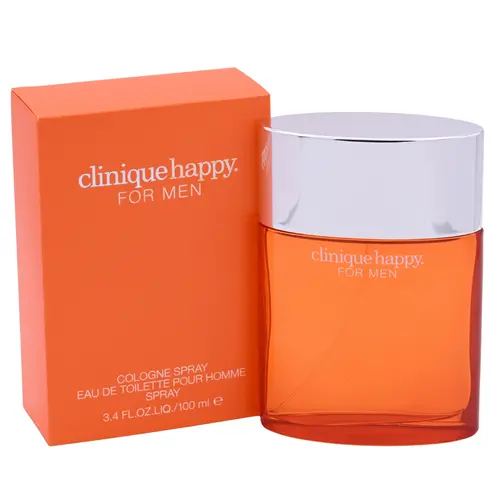 CLINIQUE Happy for Men Eau de Toilette, 3.4 oz - Men's Cologne for Adults, Uplifting Aromatic Woody & Citrus Scent, Daily Wear Fragrance, Gifts for Boyfriend & Father's Day Smelling Good Option