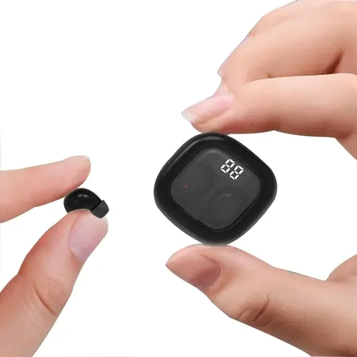 MSHUKCOE SK19 0.08oz Silicone Invisible Earbuds Bluetooth Headset - Wireless Charging, Noise Cancellation, Sleep Aid, Stereo Sound, Side Sleeper Comfort, All Ear Type Compatibility