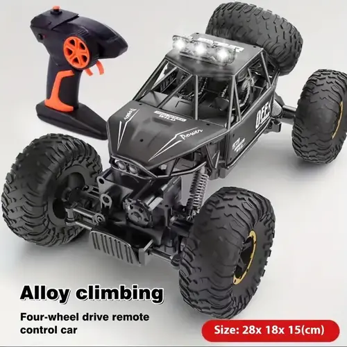 # kid boy age Stunt Off-Road Remote Control Monster Truck,Alloy RC Toy Car Model,4WD 2.4G HZ All-Terrain Toy with Cool Lights,Climbing Toy Drift Car with Shock Absorbers,Suitable for Children's Toys Over 3 Years Old,Birthday Gift for Boys