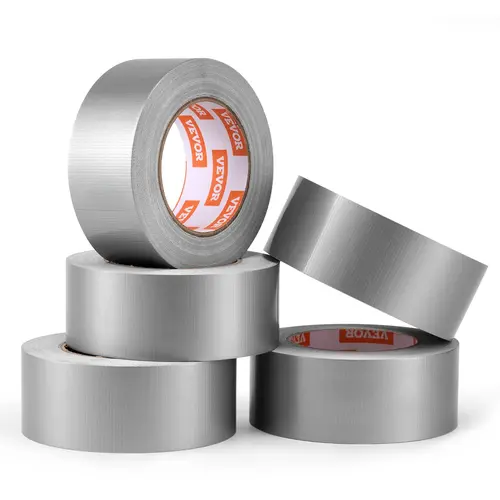【toolupgrade】VEVOR 5-Pack Heavy-Duty Duct Tape, 2 in x 30 yds, No Residue, Strong Hold, Better Adhesion, Waterproof, Temperature-Resistant, Easy Hand Tear, for Indoor Outdoor Repair, Industrial Use, Silver