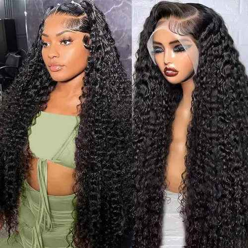 【30 inch $83】Imani 30 Inch 13X6 HD Transparent Lace Frontal Wig Deep Wave Human Hair Wigs 200% Density Deep Curly Affordable Wig Pre Plucked Free Part With Baby Hair for Daily Use #Summervibes #freegift