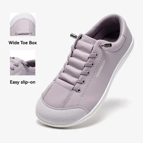 HOBIBEAR Men's PU Leather Slip-On Trainers, Casual Low Top Walking Shoes with a Wide Fit and Slip-Resistant Rubber Sole, Sports Shoes,shoes for back to school,back to school shoes