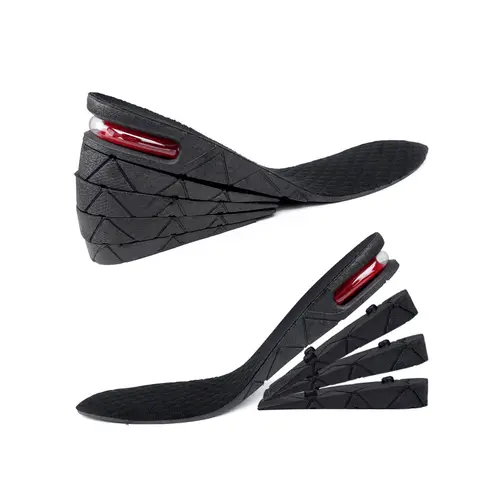 Invisible Height Lift Insoles for Shoes - 1 Pair PU Synthetic Breathable Comfortable Sports Insoles with Removable Multi-Size Universal Heel Liners