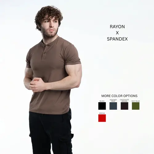 EKKO Blank Henley Short Sleeve | Premium Material | Men’s Fit