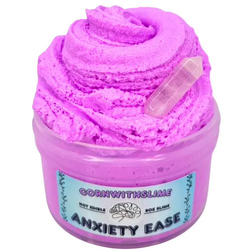Cornwithslime Anxiety Ease 8oz Cloud Cream Scented Lavender White Musk Soft Powder Fluff Slimes Hot Edible Soothing Slime