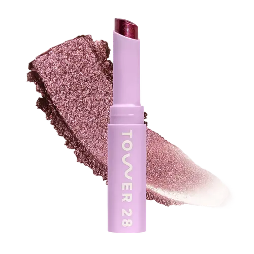 Tower 28 GoGo Cooling Shimmer Eyeshadow Stick - Water-Based Cooling Feel, Eye-Safe Glitter + Shimmer, Safe for Sensitive Eyes & Eczema Skin - Makeup