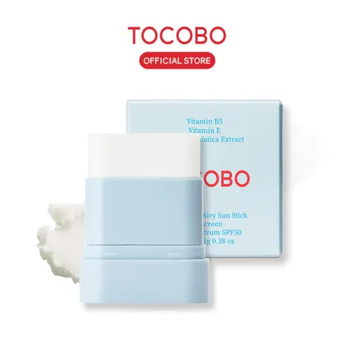 [TOCOBO Official] Mini Cotton Airy Sun Stick Broad Spectrum SPF50 Portable Protection with Sebum Control & Primer Effect - 11g