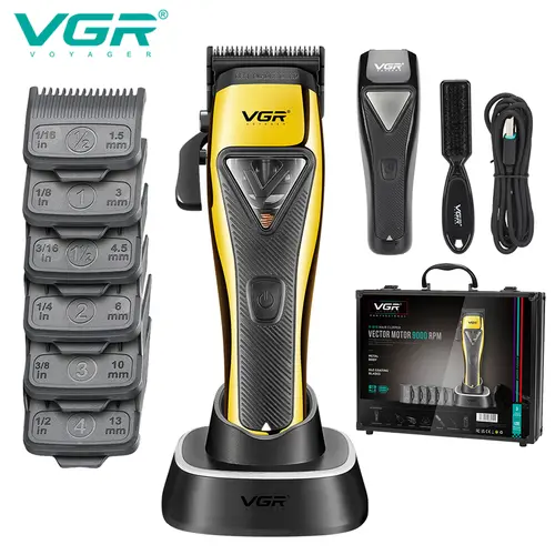 VGR 015 Professional Hair Clippers for Men - Vector Motor 9000 RPM Cordless Barber Clipper & Hair Trimmers, DLC Coating Blade - For Men - Haircutting Kit with Travel Case - Perfect Gift for Men tiktokshopbacktoschool,back to school,back to school haul