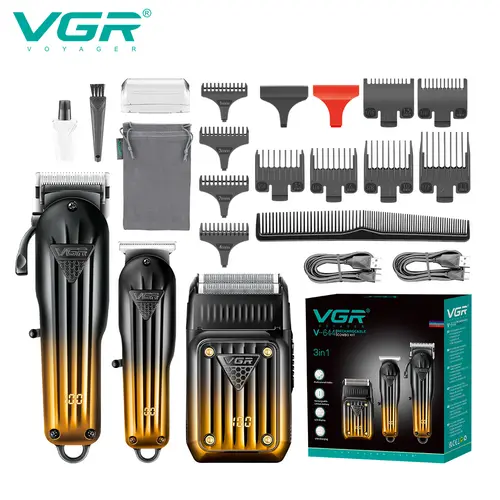 VGR 644 Men's Premium Electric Hair Clipper & Shaver Set, 3in 1 Multifunctional Grooming Kit for Men, Cordless USB Charging Beard Clipper Trimmer & Razor with LED Display, Perfect Gift for Men tiktokshopbacktoschool,back to school,back to school haul