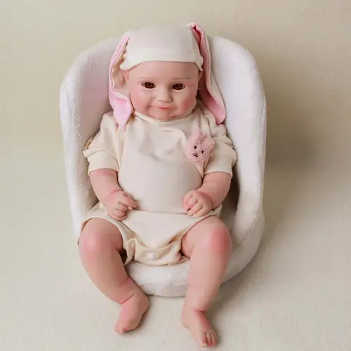 FunCuddle NO.12 18-in Full Body Silicone Lifelike Reborn Baby Girl Doll, Toy for Girls 6-12, Christmas Gift, Lifelike Reborn Doll