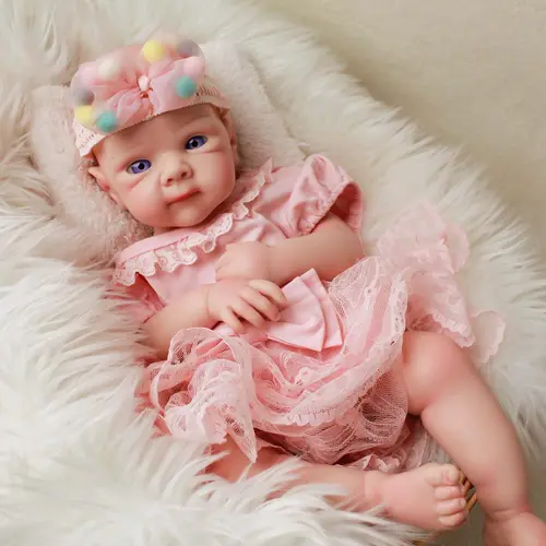FunCuddle NO.16 19.69-in Full-Body Silicone Soft Reborn Baby Doll, Lifelike Newborn Doll, Birthday Gift for Girls, Lifelike Reborn Doll, Full-Body Silicone Soft Dolls