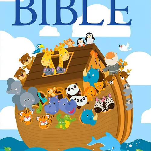 Child's First Bible - Illustrated Noah's Ark Beginner Book, Bible Stories From Creation to Jesus, Old Testament Creation, David & Goliath, New Testament Tales, Gentle Tone, Kindness Themes, Colorful Art, Bedtime Reading Kids' Gift (1 Book), Children's Boo
