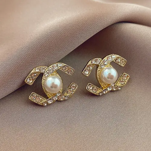 Elegant Zircon Cross Pearl Embellished Earrings Set, Ear Clip Type, Trendy C-Shaped Ear Clips for Women, Perfect for Daily Wear & Date Nights