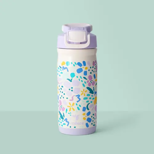 Reduce Hydrate Pro 14oz Kids Reusable Water Bottle - Spill-Proof Straw Lid, Leak-Resistant, Lightweight, Portable, Washable School Bottle, Reusable Water Bottles