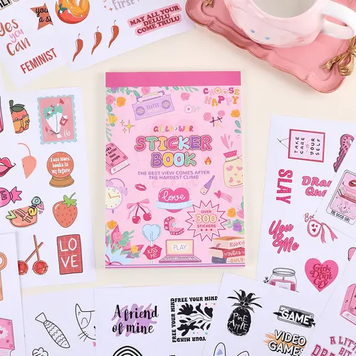 Scrapbook Stickers Craft Supplies for Adults - 30 Sheets, 300+ Pcs Colorful Labels, Creative Marking Tags & Embellishments, Versatile Tool to Boost Creativity for Bullet Journaling Projects