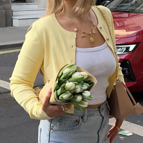 Women's Ribbed Solid Color Long-Sleeve Crop Top, Casual Everyday Round Neck Single-Button Slim-Fitting Blouse, Suitable for Party, Date, Holiday, Daily Wear, Spring Fall Winter Cardigan Top