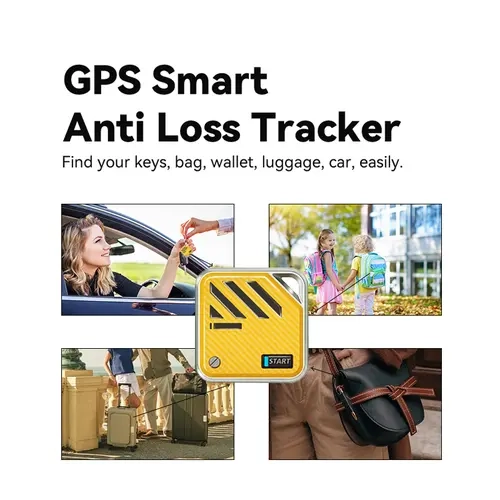 EYD TAG8 Magnetic Smart Tracking Tag - Wireless GPS Tracker Device with Lanyard, Bluetooth, 220mAh CR2032 Cell, 11.6g, 70dB Buzzer, Waterproof Design, iOS-Only Compatibility, Global Positioning, Orange, for Child & Elderly Care, Father's Day Gift