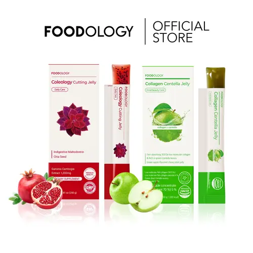 [FOODOLOGY] Burn & Glow Duo | Supports Carbohydrate Metabolism and Skin Hydration Combo, Contain Collagen, Centella Asiatica, Garcinia Cambogia Jel, Enjoy Effortless Daily Care with Ease