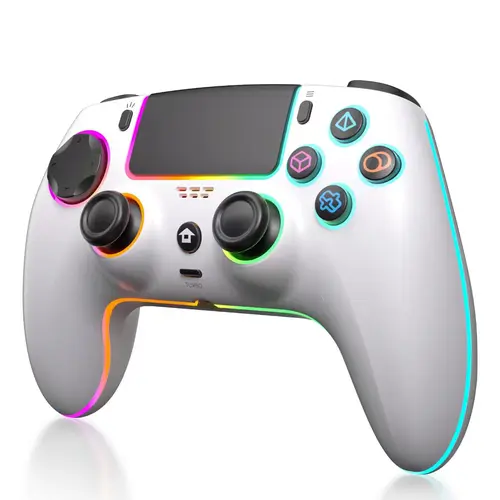 Wireless  Anti-Stick Drift Controller for PS5 Pro/PS-5/PC/Steam Deck with Hall Effect joystick trigger/Back Paddles/Cool RGB/TURBO/headphone Jack - Built-in Speakers Support P-S5 Console Audio,back to school,back to school haul