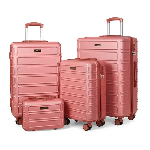 AAIVV Luggage Sets 4 Piece , Expandable TSA Lock Durable Suitcase Set Traveling Bag Travel with Double Spinner Wheels, Luggage Sets (13/20/26/28in) summervibes, tiktokshopbacktoschool,back to school,back to school haul