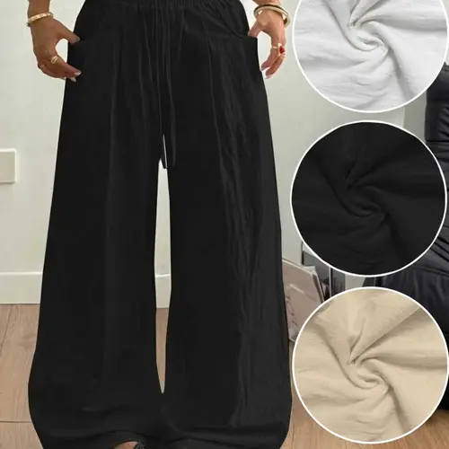 Women's Bohemian Style Casual Pants Trouser, Low Waist Baggy Oversize Oversized Loose-Fitting Design, Comfortable Daily Wear, Perfect for Vacation & Everyday, Bottom Fabric