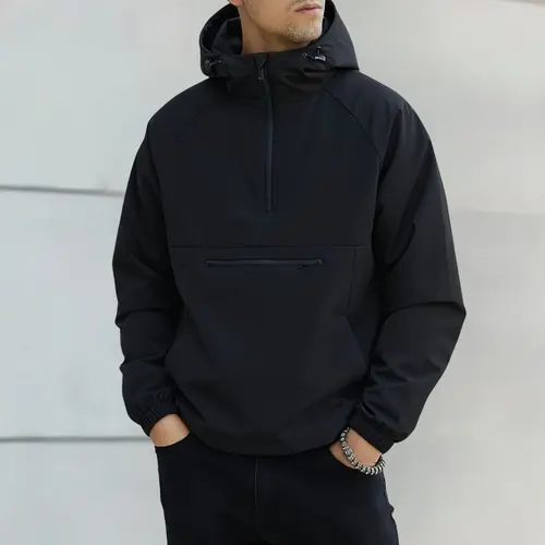 Men's Beige Zip Up Hoodie - Medium Size, Longsleeves, Zippered Pockets, Spring & Autumn Casual Wear, Outdoors Men's Clothing, Comfortable Stylish Top