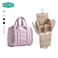 BAGSMART Travel Toiletry Bag for Women/Men, Hanging Toiletry Bag - Lightweight, Puffy Dry/Wet Pockets, Adjustable 2/3 Sections, Multi-Functional Travel Makeup Organizer DealsForYouDays summerwins