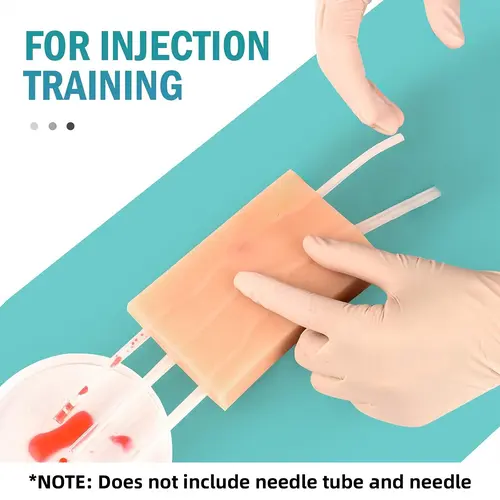 Medical Student Nurse Nursing Blood Drawing Training Model, Y Tube Venipuncture Practice Pad, Silicone Skin Simulation Module, Realistic Injection Model, Healthcare