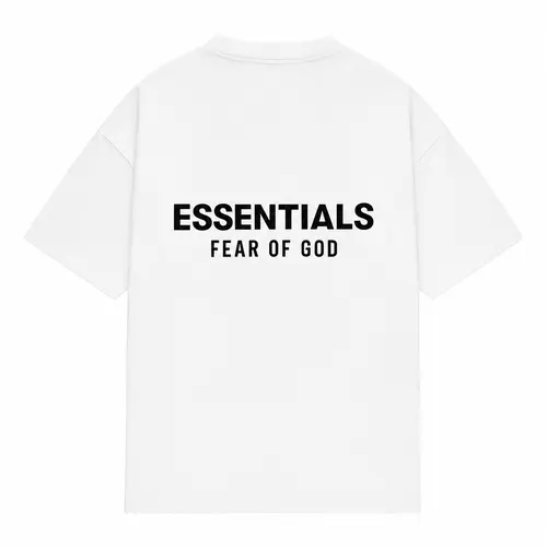(OVER SIZE) Fear of God Essentials Classic Short Sleeve Bright White Tee (SS25)/Oversized Fit | Size Down Recommended