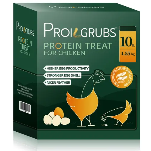 PROILGRUBS 10 LBS Dried Worms for Chickens  All-Natural Black Soldier Fly Larvae High Protein Treats 4.55 kg Higher Egg Productivity & Stronger Egg Shells Organic Snack-Nicer Feather Enhance immunity Sustainable feed #backtoschool #sohochic