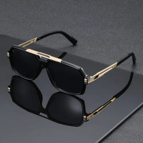 Men's Transparent Frame Aviator Eyeglasses, Classic Metal-Edged Design, Fashionable European Style Eyewear for Men, Trendy Beach Eyewear, Stylish Glasses