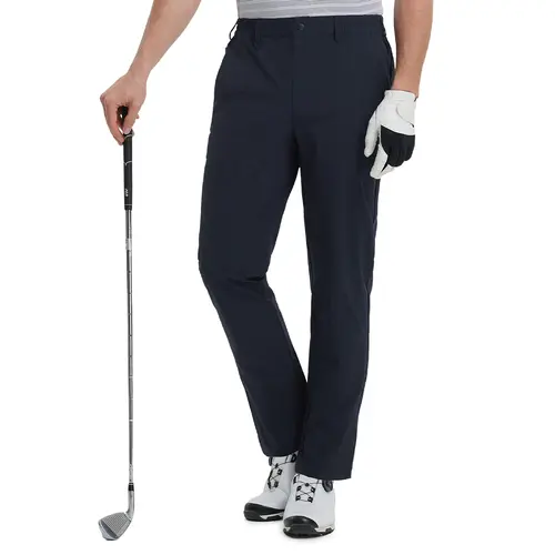 MAELREG Mens Plain Waterproof Pants, Lightweight Stretch Golf 5-Pocket Workwear Utility Trousers Outdoor Menswear