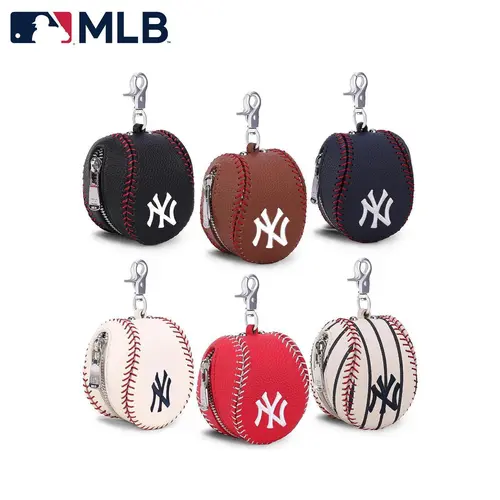 MLB Key Chain Pouch, PU Leather Coin Wallet with Embroidered Team Logo, Multifunctional Keys Holder for Game Day Fan Gear, Bag Key Accessory 108