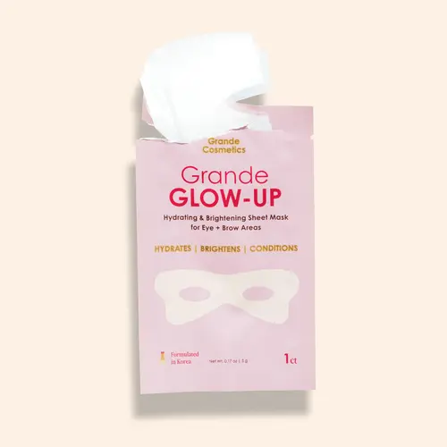GrandeGLOW-UP - Grande Cosmetics - Hydrating and Brightening Sheet Mask for Eye and Brow Area